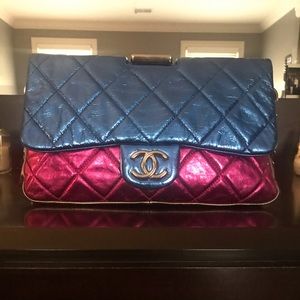 💕💙Chanel Metallic Calfskin Flap💙💕